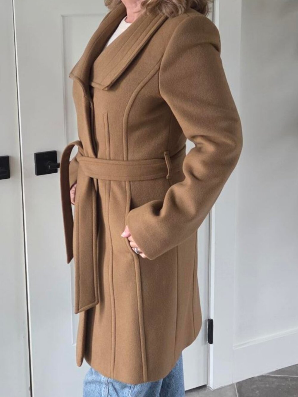 Aritzia Babaton Camel Coat
